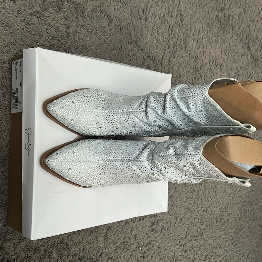 Jessica Simpson rhinestone cowboy boot